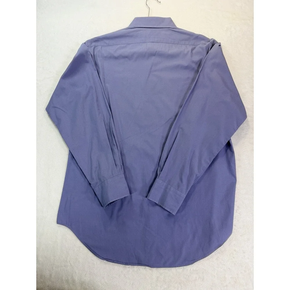 VTG 90's Polo Ralph Lauren Andrew 15 Blue/Lavender Shirt 100% Cotton Preppy